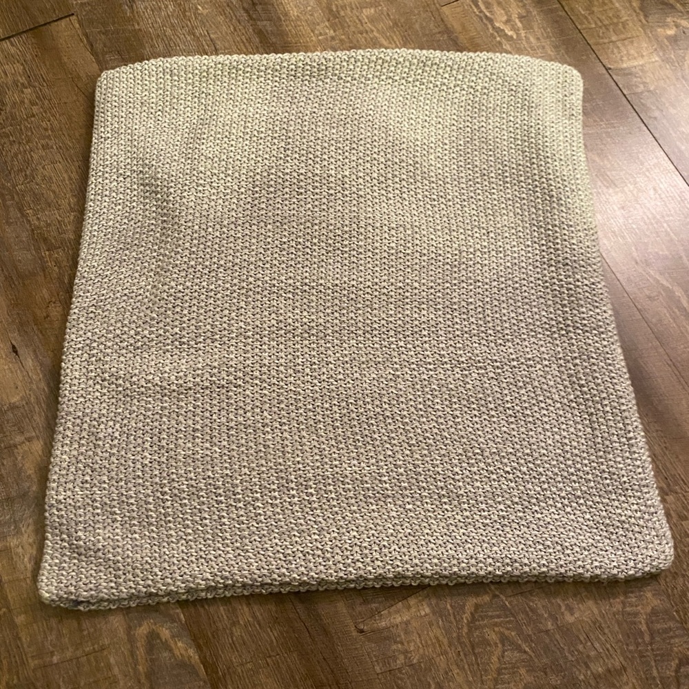 Beige Knit Throw pillow cover